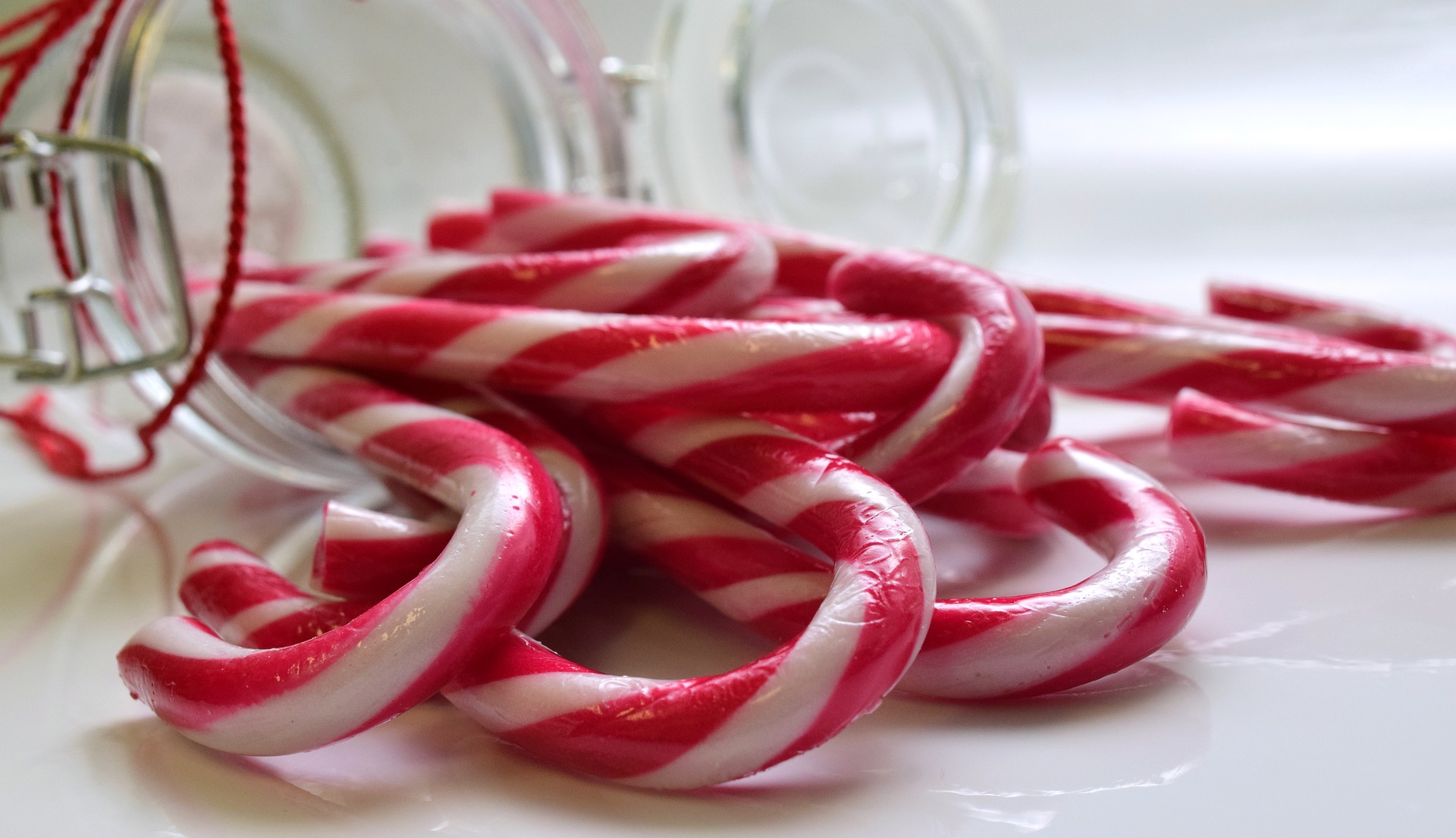 candy canes in a jar